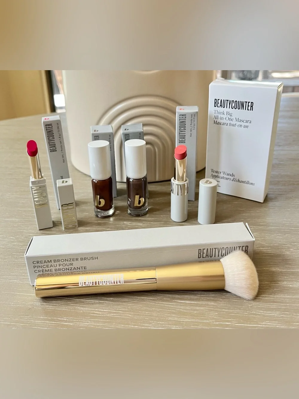 6X BeautyCounter ~ Cream Shadow, Lipstick, Brush, Tester Wands